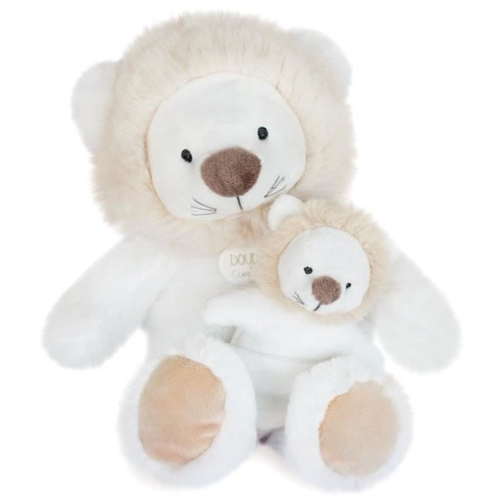 Doudou et Compagnie -UNICEF BEBE et MOI - Lion - 25 cm - Beige - Boite