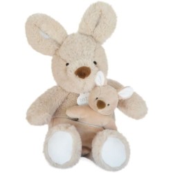 Doudou et Compagnie -UNICEF BEBE et MOI - Kangourou - 25 cm - Beige - boite cadeau- DC3793