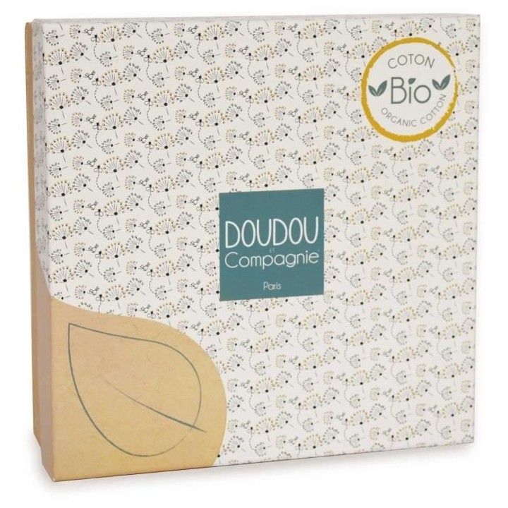 Doudou et Compagnie - Doudou Plat - Doudou Bio Abeille - 25 cm - Bleu/