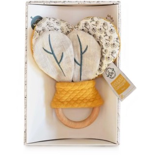 Doudou et Compagnie - Hochet Pour Bébé - Jeux d'éveil - 16 cm - Gri