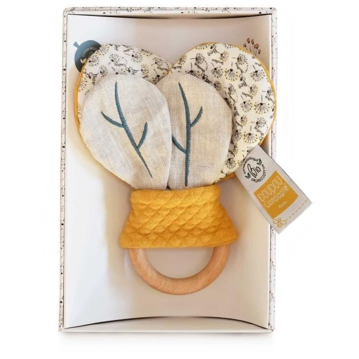 Doudou et Compagnie - Hochet Pour Bébé - Jeux d'éveil - 16 cm - Gri