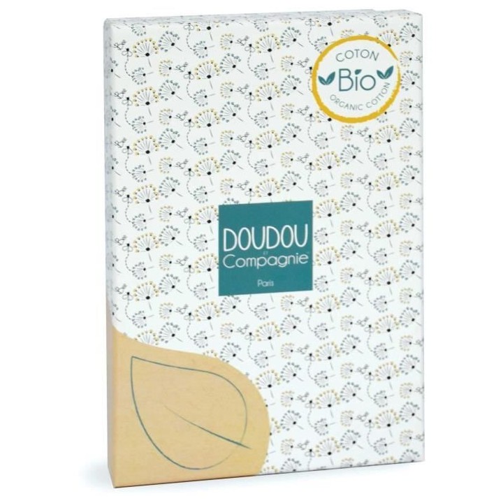 Doudou et Compagnie - Doudou Attache-Tétine Abeille - 17 cm - Bleu/Ja