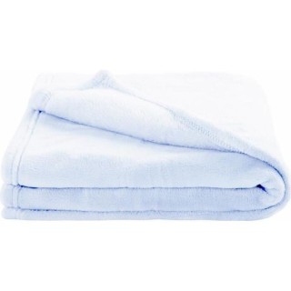 DOMIVA Couverture Microdoux - Microfibre 100% Polyester - Uni - Bleu c