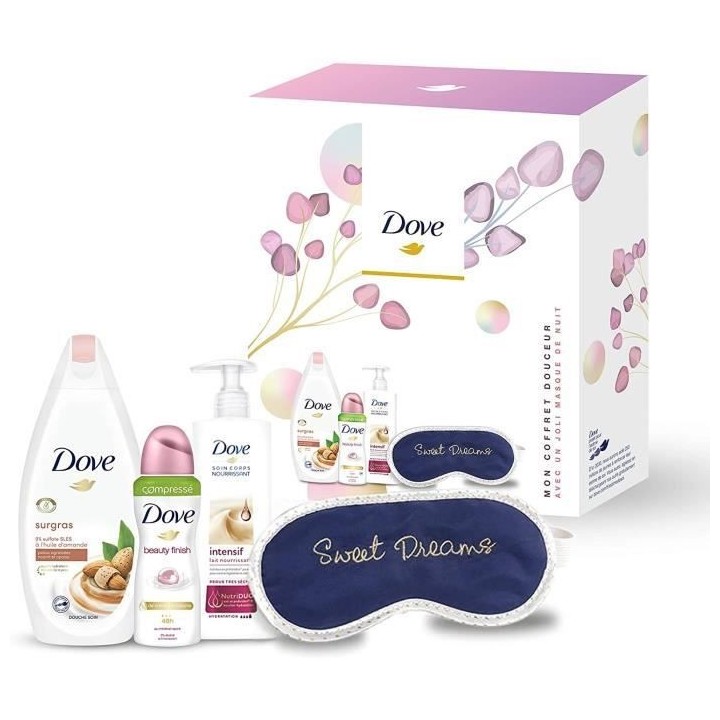 DOVE Coffret Douceur, idée cadeau fete des meres, Gel Douche Surgras,