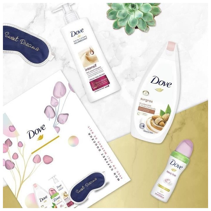 DOVE Coffret Douceur, idée cadeau fete des meres, Gel Douche Surgras,