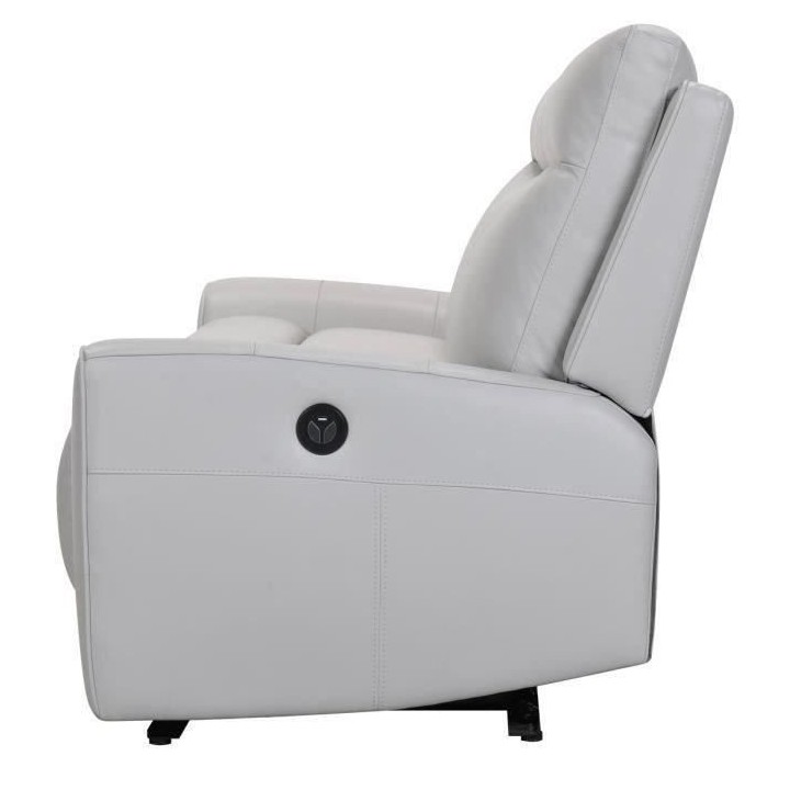 Canapé relax électrique - 3 places - DOVER - Cuir de vachette et por