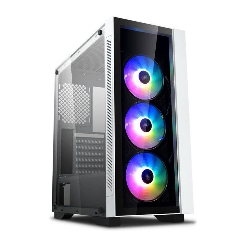 DEEPCOOL BOITIER PC MATREXX 55 V3 ADD - Moyen Tour - RGB 3F - Blanc - Format E-ATX (DP-ATX-MATREXX55V3-AR-WH-3F)