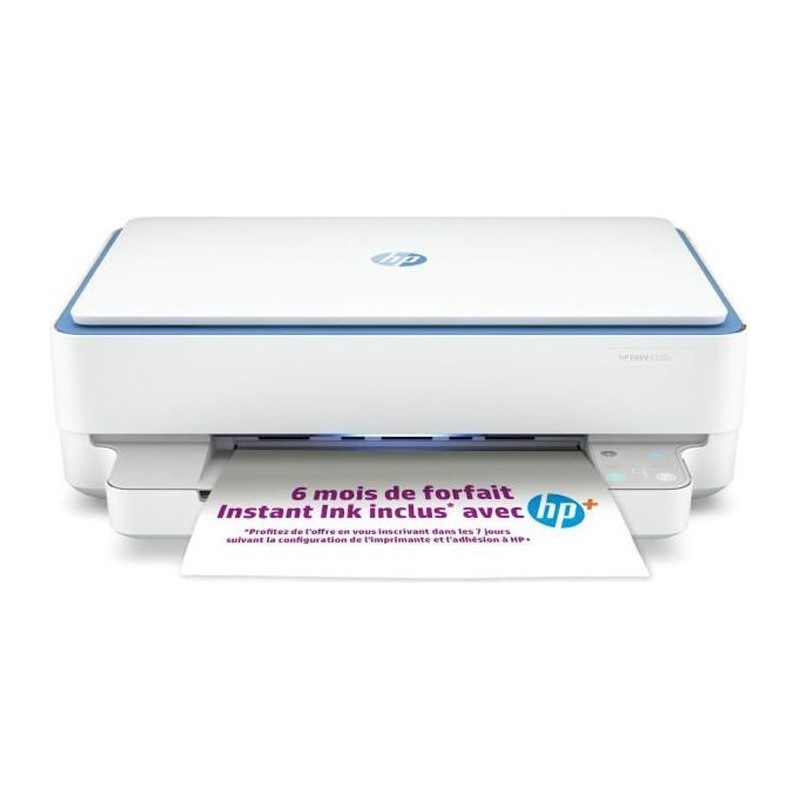 HP Envy 6010e Imprimante tout-en-un Jet d'encre couleur Copie Scan - Idéal pour la famille - 6 mois d'Instant ink inclus avec H