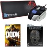 DRAGON WAR Pack : Souris Warlord + Tapis de souris Speed Edition + Jeu PC Doom + Jeu PC Dishonored GOTY