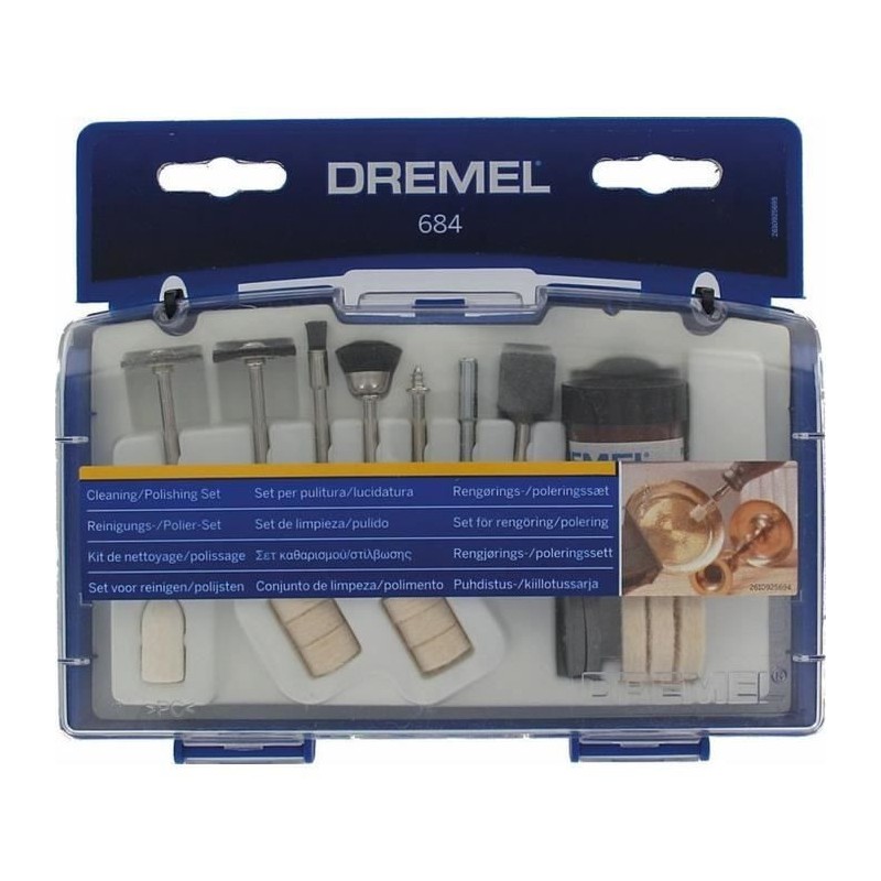 Coffret 20 accessoires DREMEL 684 (Coffret de nettoyage et polissage pour Outils multi-usages)