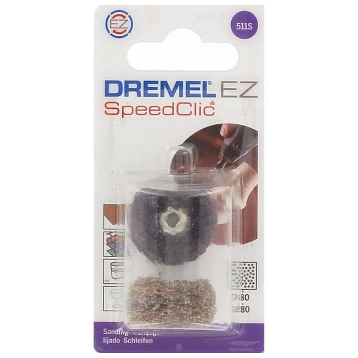Lot de 2 Tampons abrasifs DREMEL S511 EZ SpeedClic - (Diametre 25mm, G