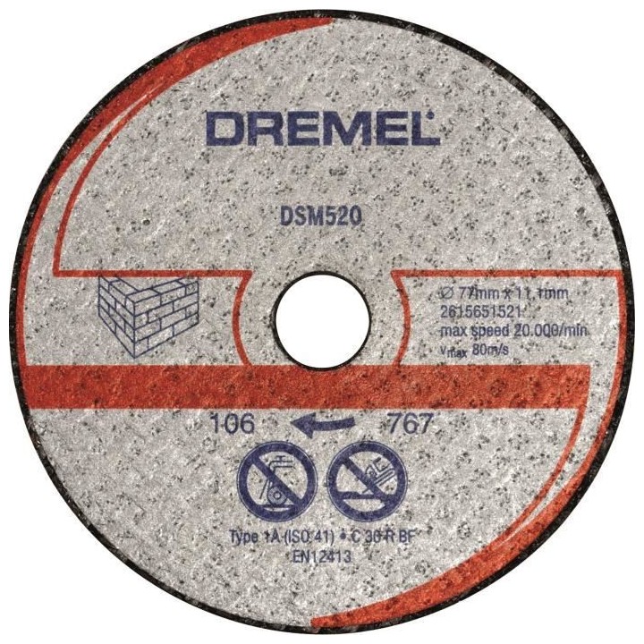 DREMEL Lot de 2 Disques pour Scie Compacte Dremel DSM20