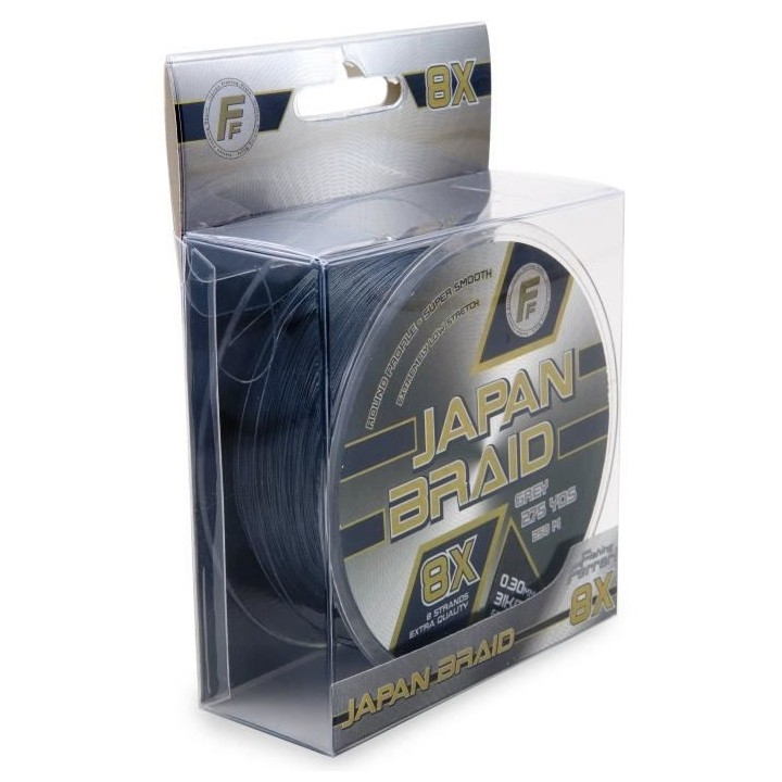 LINEAEFFE Tresse de peche Japan Braid 8X - Gris - Ø 0,35 mm