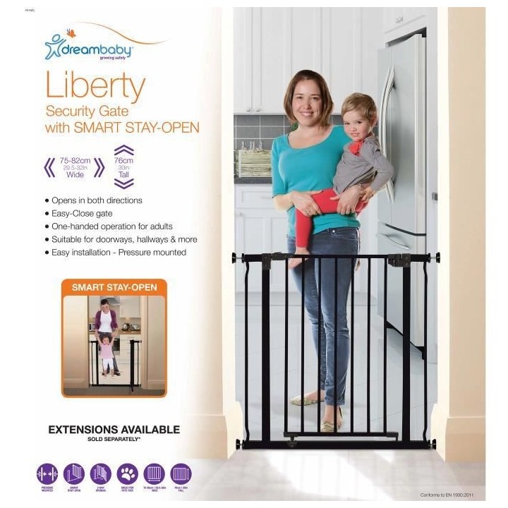 DREAMBABY Barriere de sécurité Liberty - Fixation par pression - Ouv