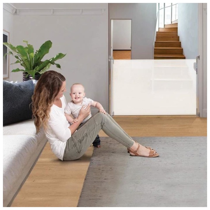 DREAMBABY Barriere de sécurité rétractable - A visser - Ouverture a