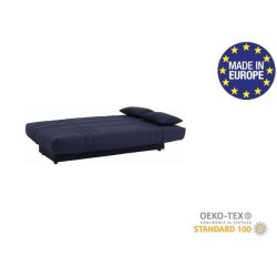 Banquette clic clac 3 places - Tissu bleu foncé - Style Contemporain - L 190 x P 92 cm - DREAM