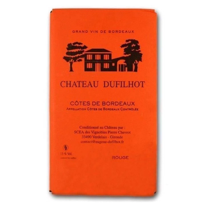 BIB Château Dufilhot 2019 Côtes de Bordeaux - Vin rouge de Bordeaux