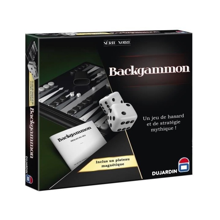 Backgammon jeu de plateau - Série noire - Jeu de société traditionn