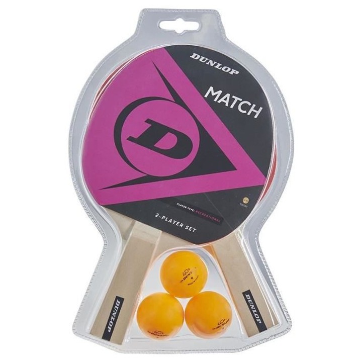 DUNLOP - Raquette de Ping Pong Kit de tennis de table MATCH 2 PLAYER S