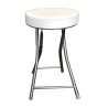 Tabouret Pliant Versa Blanc Cuir Synthétique (30 x 50 x 30 cm)