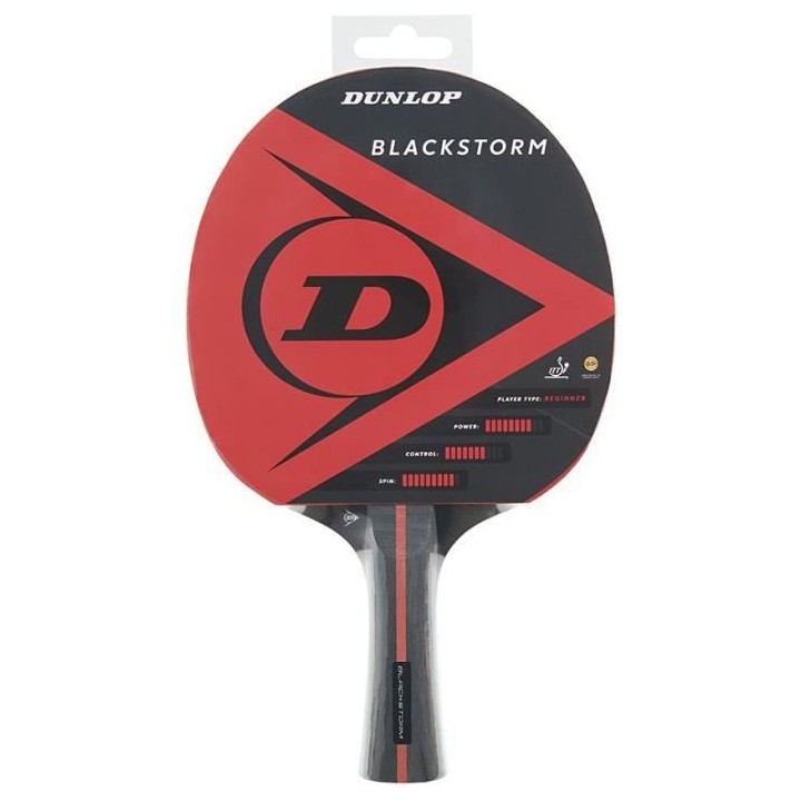 DUNLOP Raquette de Ping Pong - BLACKSTORM