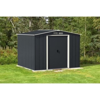 Abri de jardin en métal DURAMAX 6,36 m² - Kit ancrage inclus - Gris