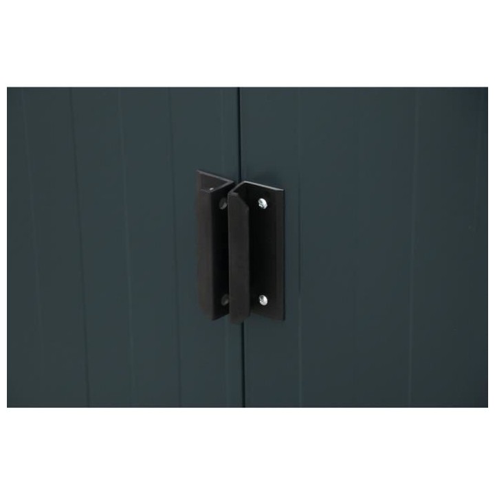 Abri de jardin en métal DURAMAX 6,36 m² - Kit ancrage inclus - Gris