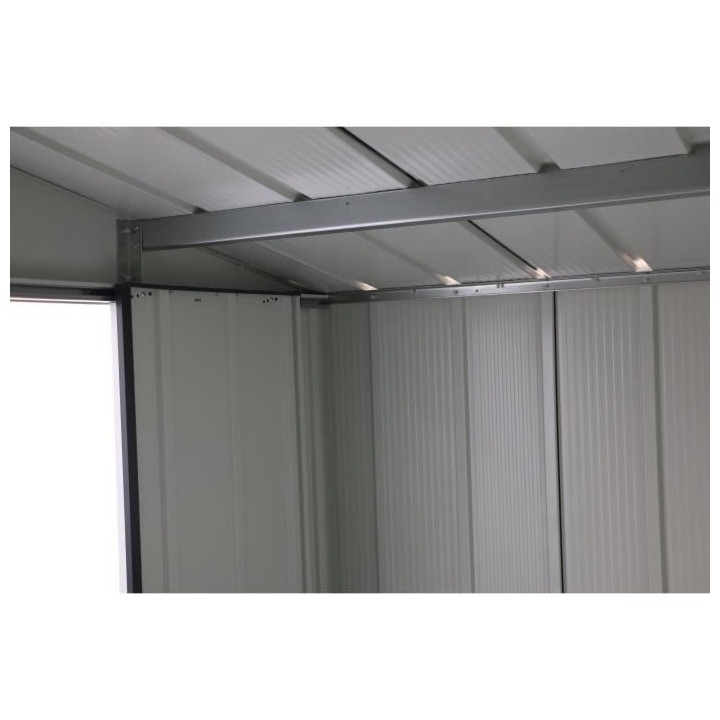 Abri de jardin en métal 4,77 m2 - Kit d'ancrage inclus - Gris anthrac