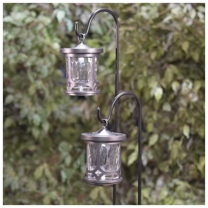 DURACELL Pack 2 lampes solaires - 7,5 lumens - Verre et métal