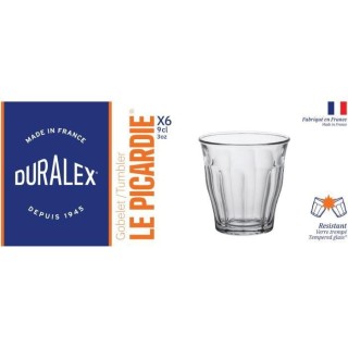 DURALEX - Picardie Transparent - Gobelet 9 cl - verre trempé