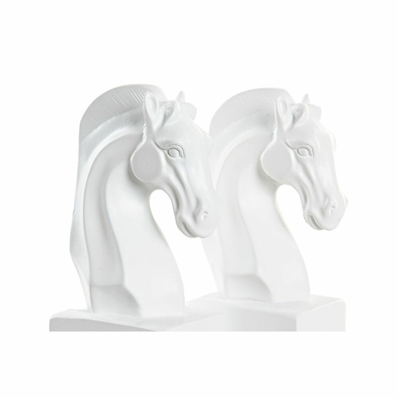 porte-livre DKD Home Decor Jeu d'Échecs Blanc Résine Cheval 10 x 7 x 24 cm