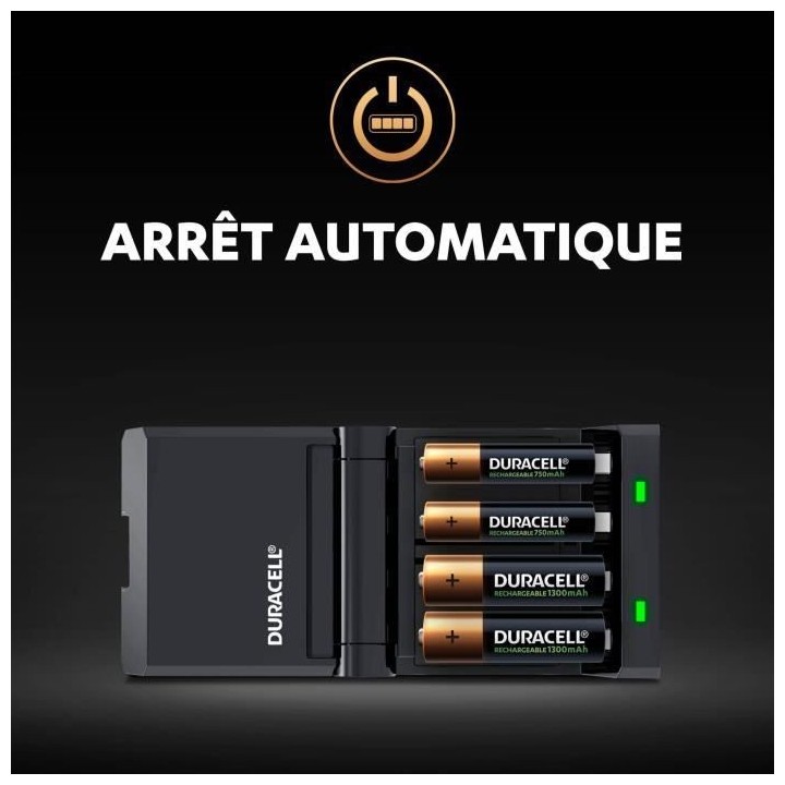 DURACELL Chargeur Piles Rechargeables Rapide 45 minutes