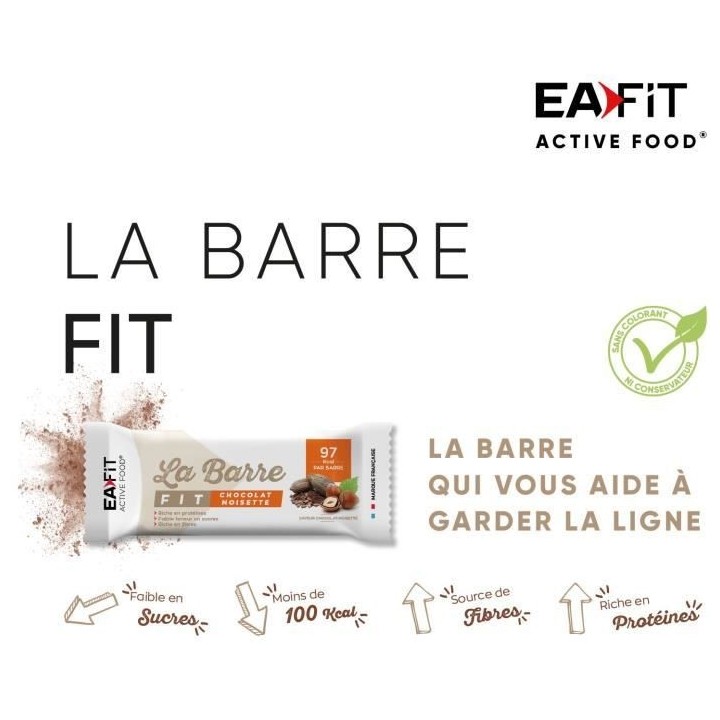 EAFIT - La barre FIT Chocolat/noisette - Présentoir 32 barres