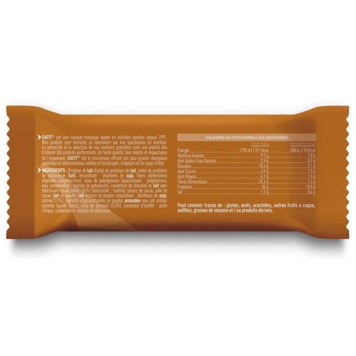 EAFIT - La barre protéinée Caramel beurre salé - Présentoir 24 bar