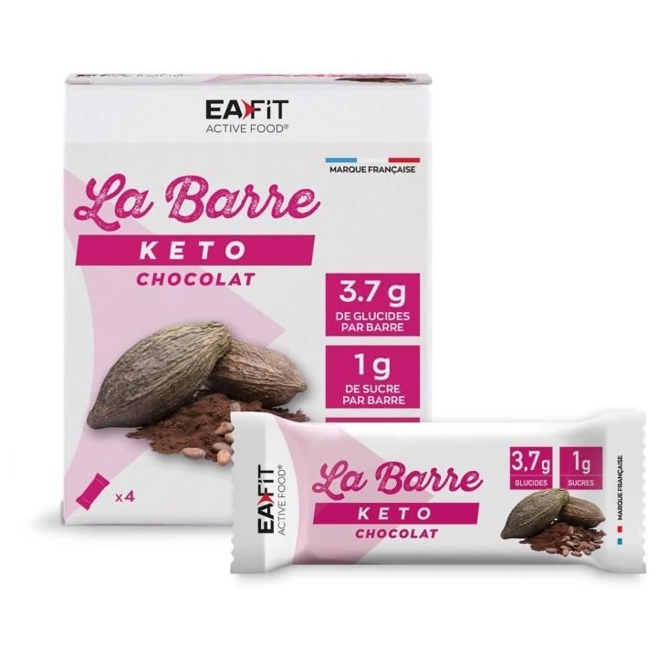 EAFIT - La barre KETO Chocolat - Boîte de 4 barres