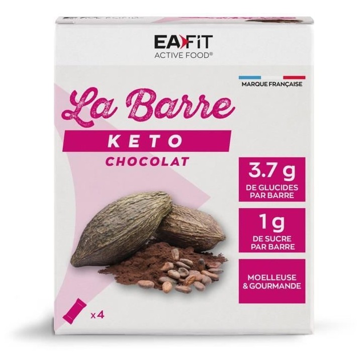 EAFIT - La barre KETO Chocolat - Boîte de 4 barres