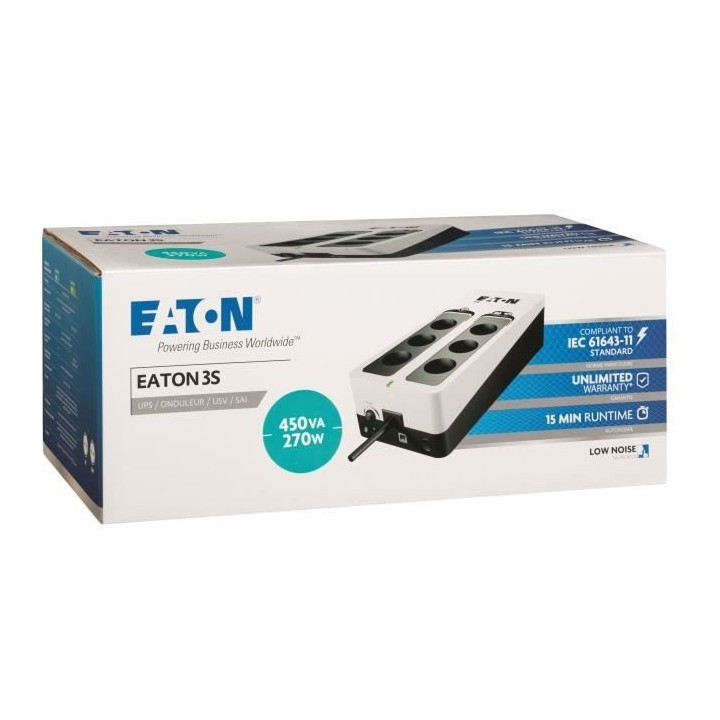 Onduleur/Multiprise/Parafoudre - EATON 3S 450 FR - Off-line UPS - 3S45