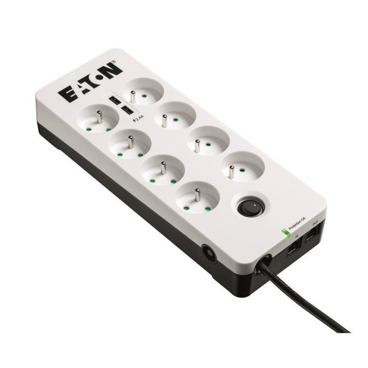 Multiprise/Parafoudre - EATON Protection Box 8 Tel@ USB FR - PB8TUF -