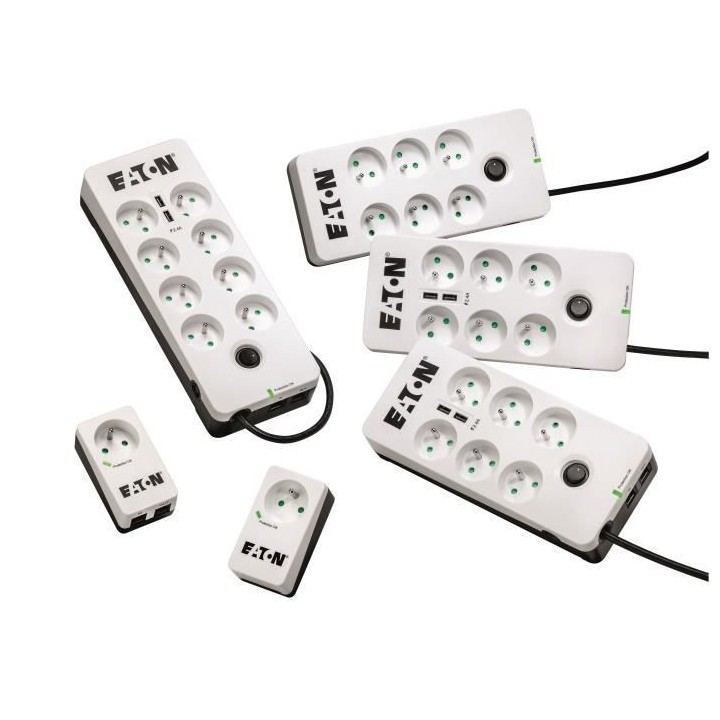 Multiprise/Parafoudre - EATON Protection Box 8 Tel@ USB FR - PB8TUF -