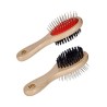 Brosse pour Chiens 9 x 5 x 21 cm Rouge Noir Marron Acier Plastique