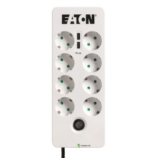 Multiprise/Parafoudre - EATON Protection Box 8 Tel@ USB DIN - PB8TUD -
