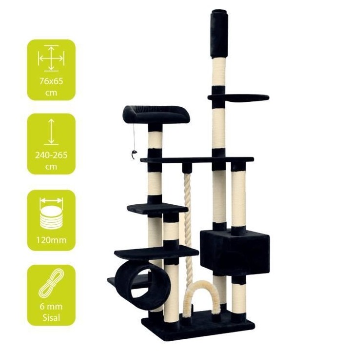 EBI Griffoir Comforttree Kingdom 76 x 56 x 240 cm - 53,5 kg - Noir - P