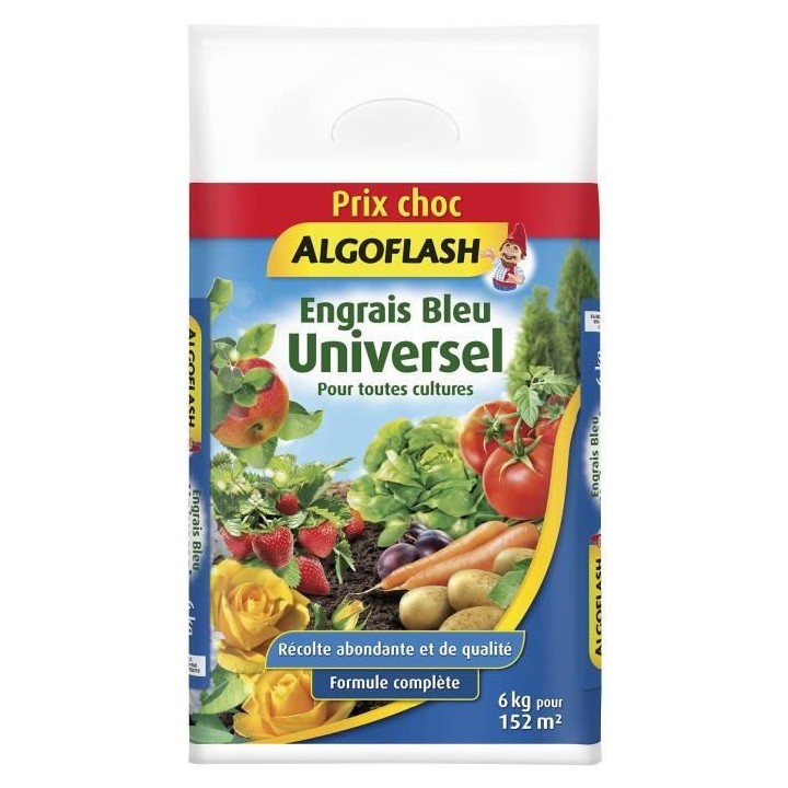 ALGOFLASH Engrais Bleu Universel - 6kg - Prix choc