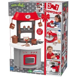 ECOIFFIER Super Pack cuisine 3 en 1 - A partir de 3 ans - En métal - Pour fille et garçon