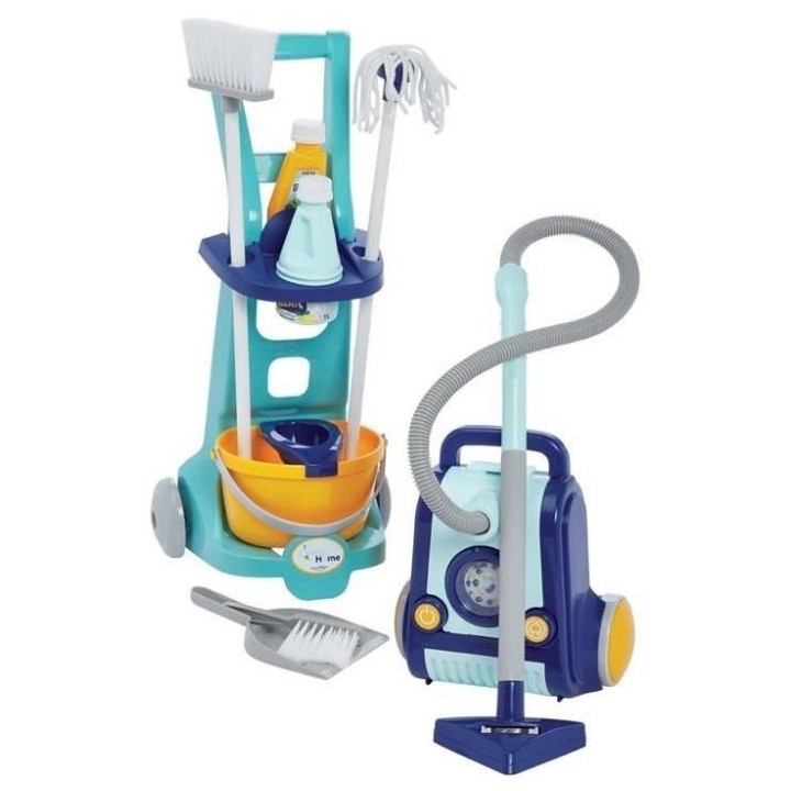 Chariot ménage + aspirateur - ECOIFFIER - A partir de 3 ans