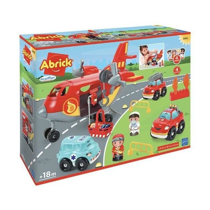 Avion cargo pompiers - ECOIFFIER - Abrick - A partir de 18 mois