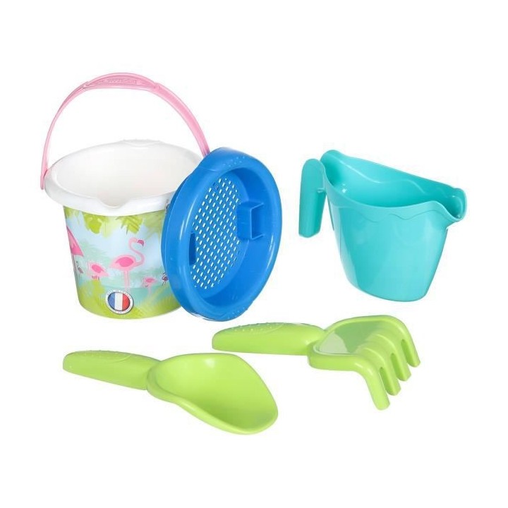 Ecoiffier Seau garni décor Flamant rose 12 cm 683