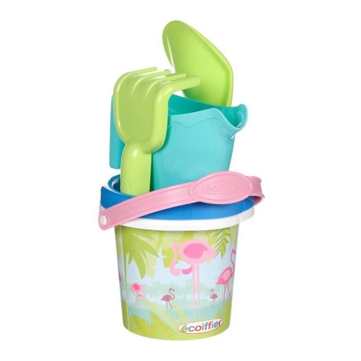 Ecoiffier Seau garni décor Flamant rose 12 cm 683