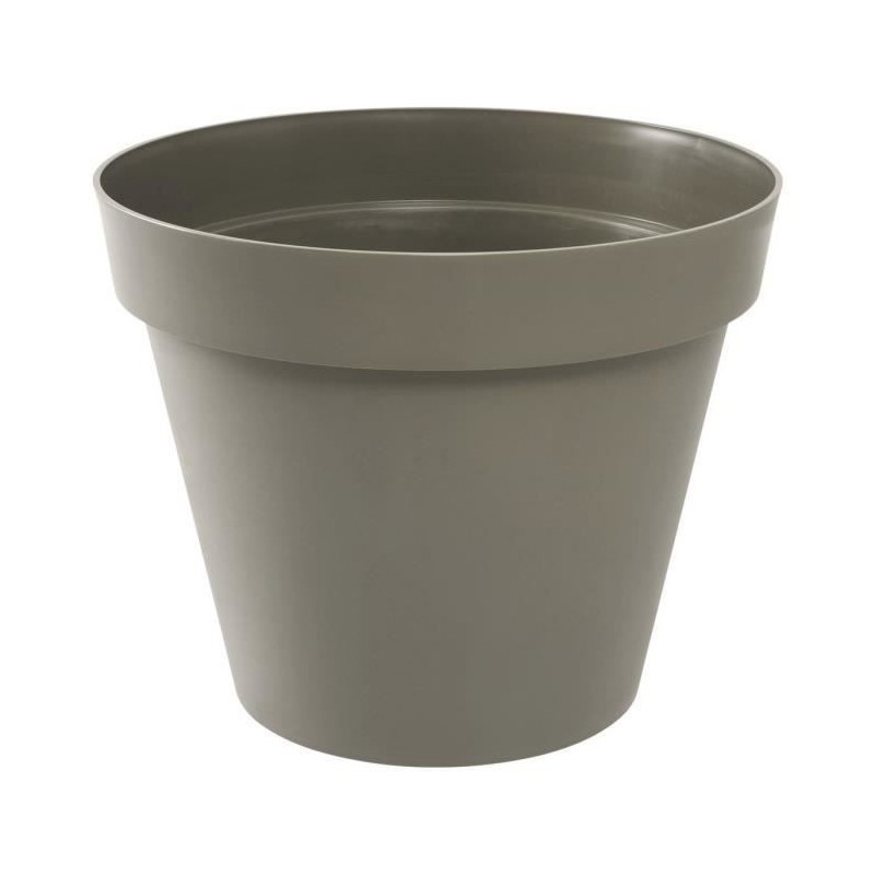 EDA Pot de fleur rond Toscane - Ø 48 x H 40 cm - 43 L - Taupe