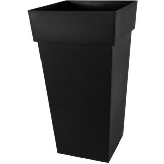 EDA Pot de fleurs XXL Toscane - Carré - 43,3 x 43,3 x H 80 cm - 98 L